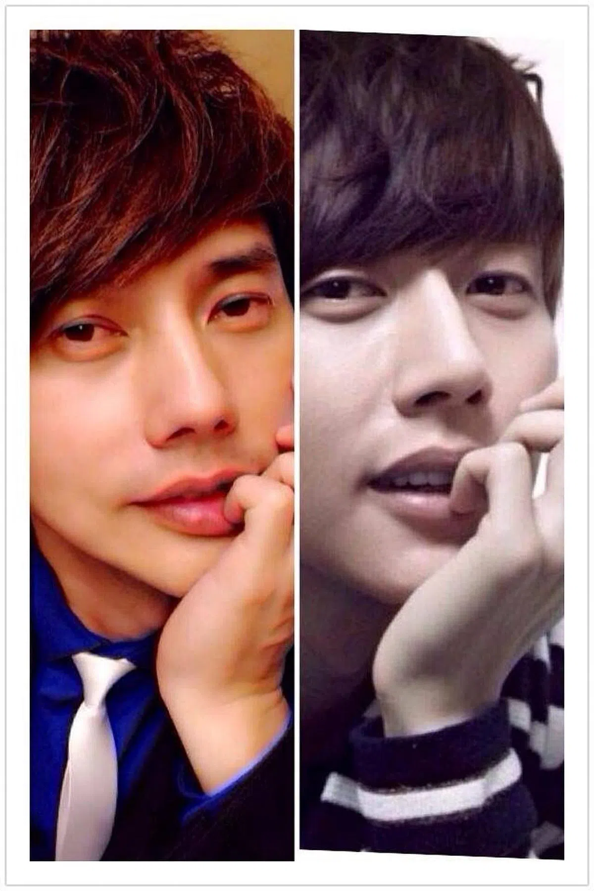 年龄相隔20岁的包伟铭（左）和朴海镇长得相像。（互联网）