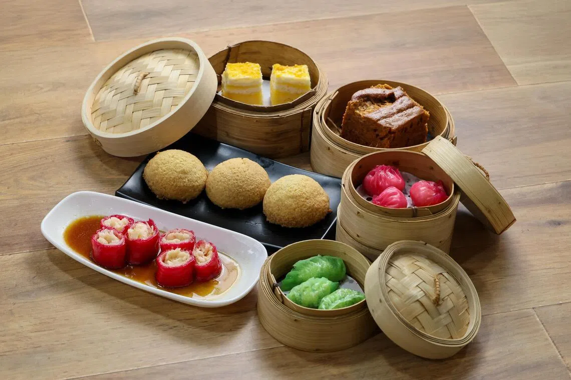 “大富豪港式点心”所售点心，无论卖相或味道都具酒楼水准。（龙国雄摄）