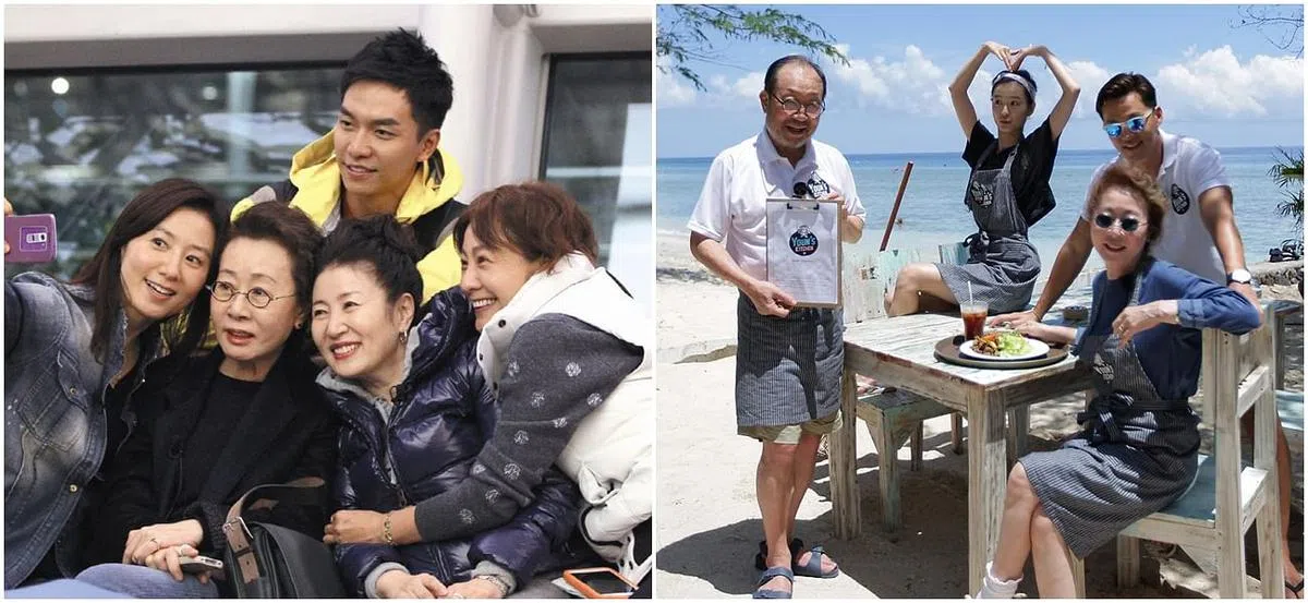 尹汝贞2013年因旅游综艺节目《花样姐姐》（左）与罗暎锡PD结下缘分，之后合作了《尹食堂》（右）系列大爆，非常受欢迎。（图/互联网）