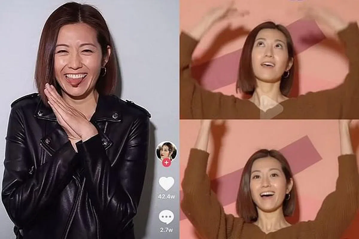 陈自瑶在社交平台上展示甜美可爱的形象。（视频截图）