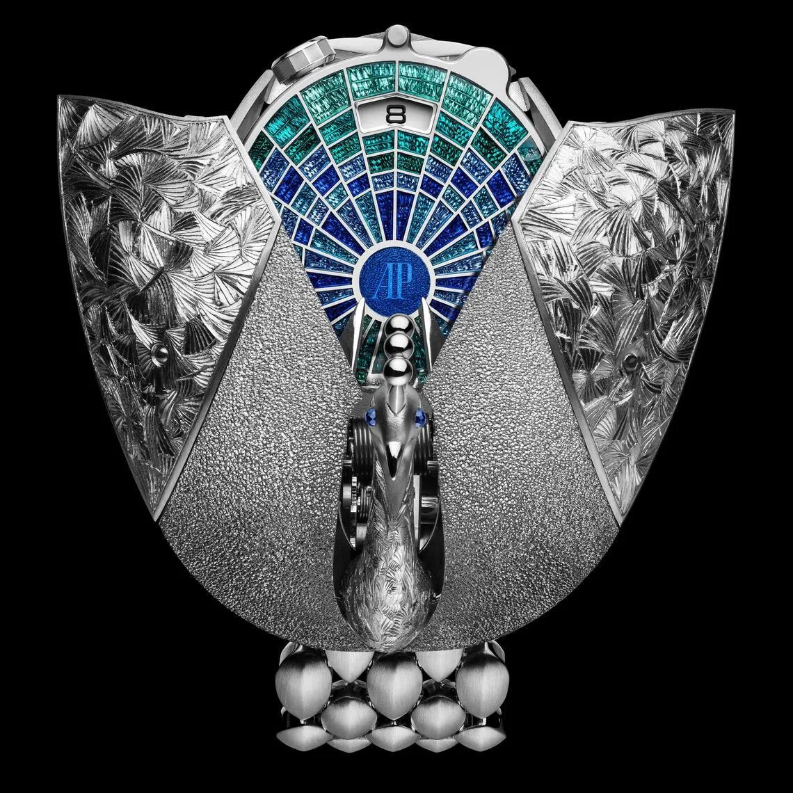 爱彼Établisseurs Peacock腕表，是机械结构与艺术装饰的结晶。（爱彼提供）