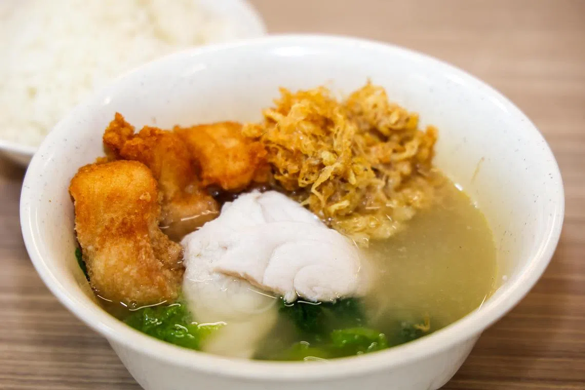 马西岭潮州鱼汤的双鱼汤，价格实惠分量足。（陈斌勤摄）