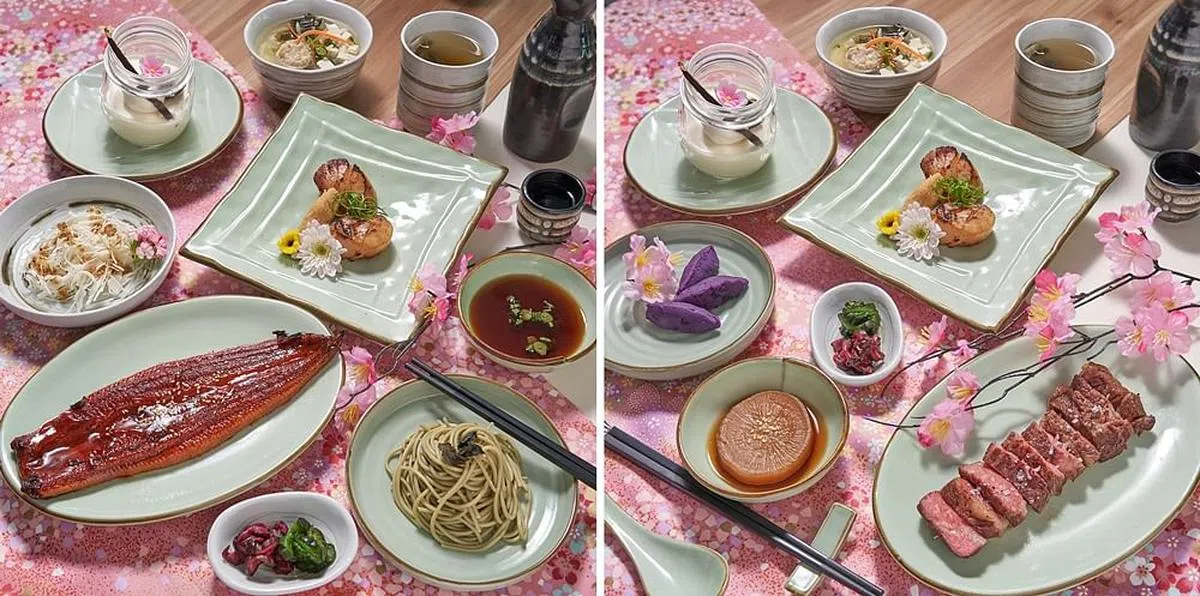 在日本主题缆车内享用4道日式菜肴套餐。（Mount Faber Leisure Group提供）