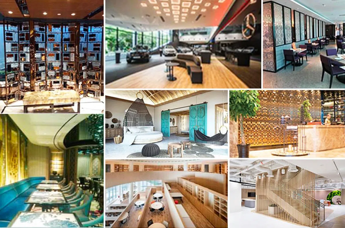 公司承包的工程包括海内外的酒店、餐馆、办公楼、医疗设施、学校、博物馆到综合度假胜地都有。（图／受访者提供）