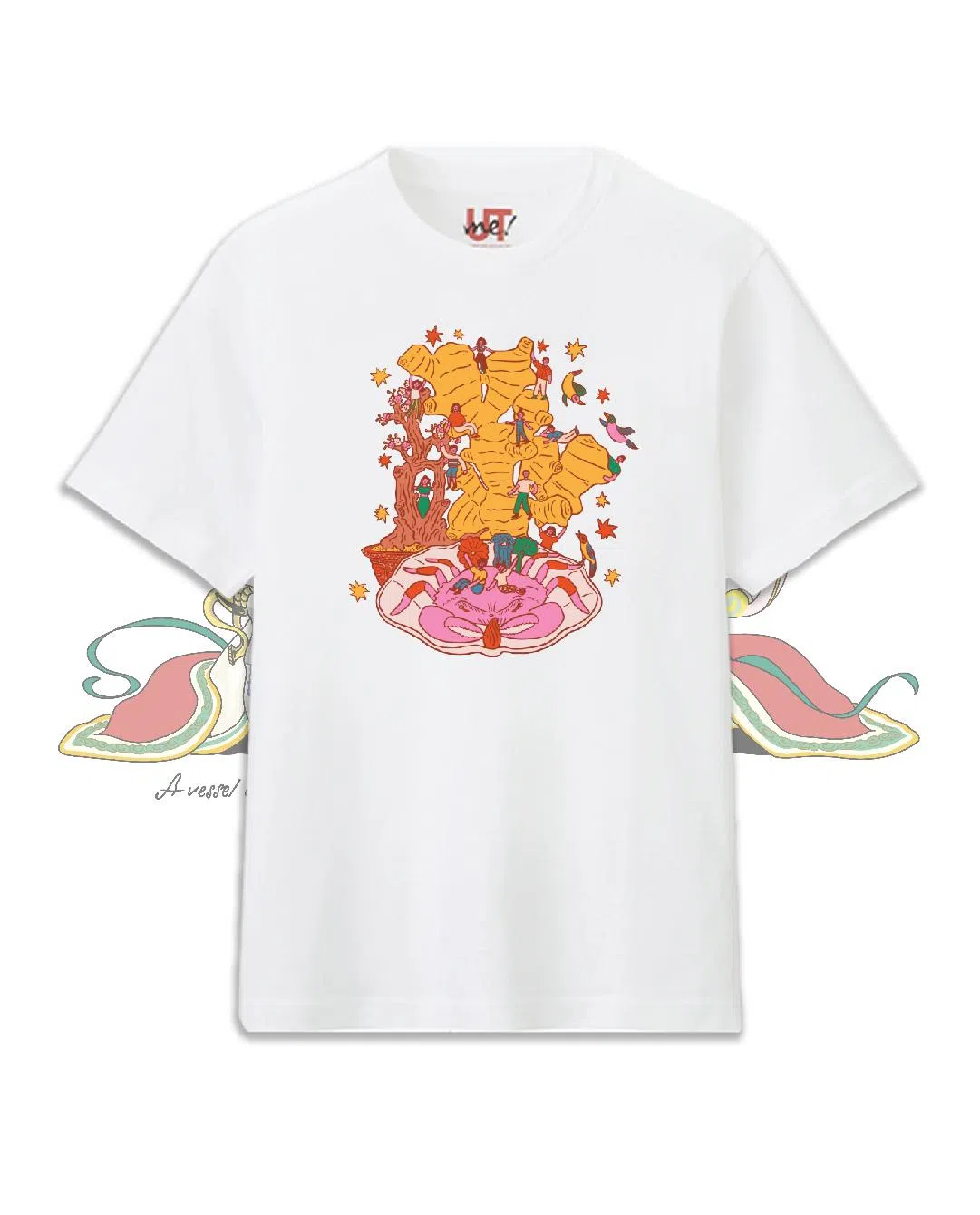 Hafi将馆藏的奇趣生姜酒壶、蟹形瓷碟与盆栽造型瓷桌饰，打造出一个古今交融的主题乐园。（Uniqlo提供）