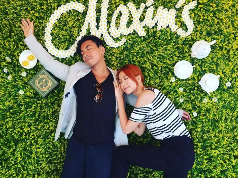 姚子羚（右）被指曾与富二代郑子邦同居，可惜最终和平分手。（取自姚子羚Instagram）