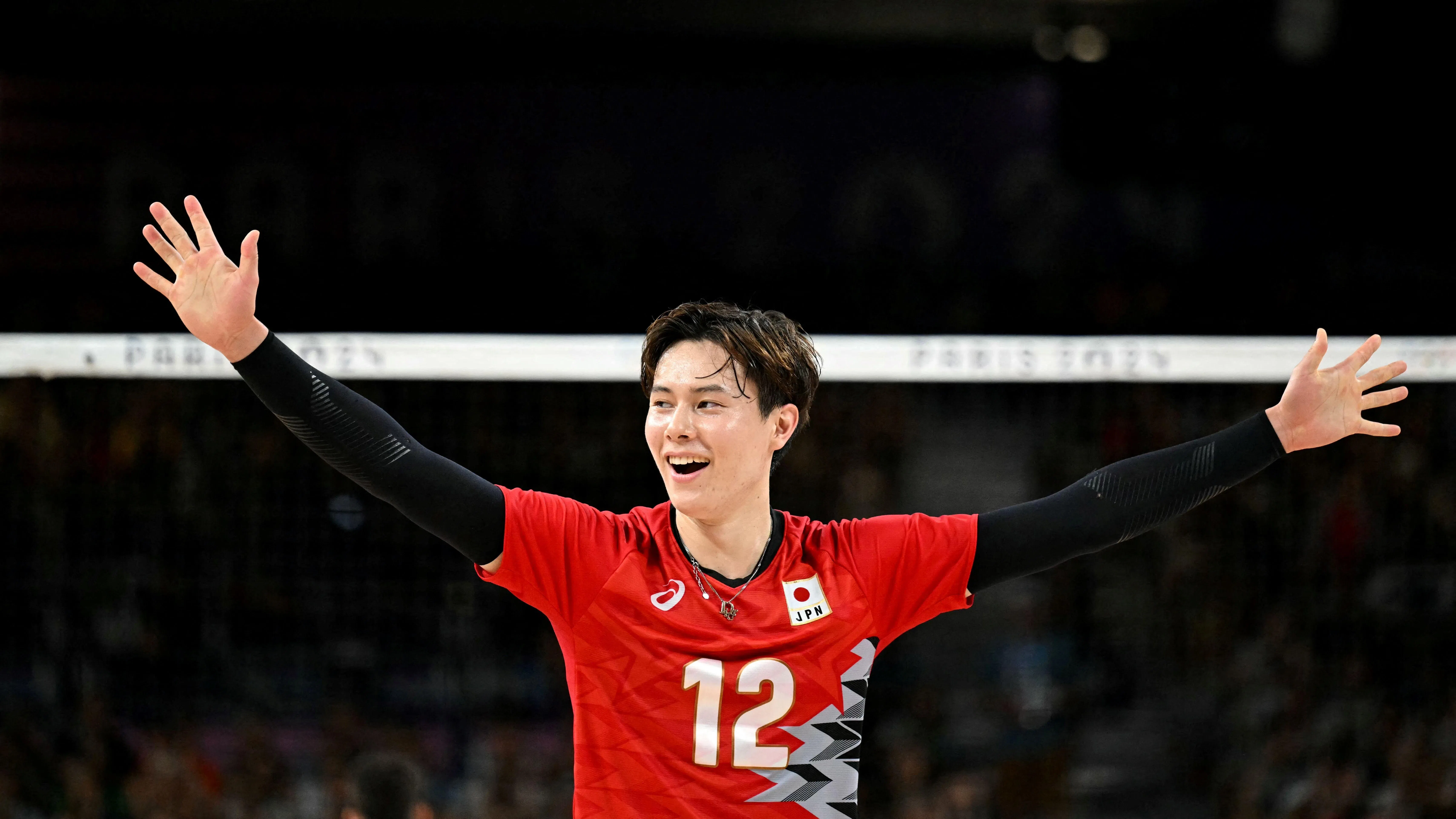 日本排球主攻手高桥蓝拥有四分之一美国血统。（法新社）