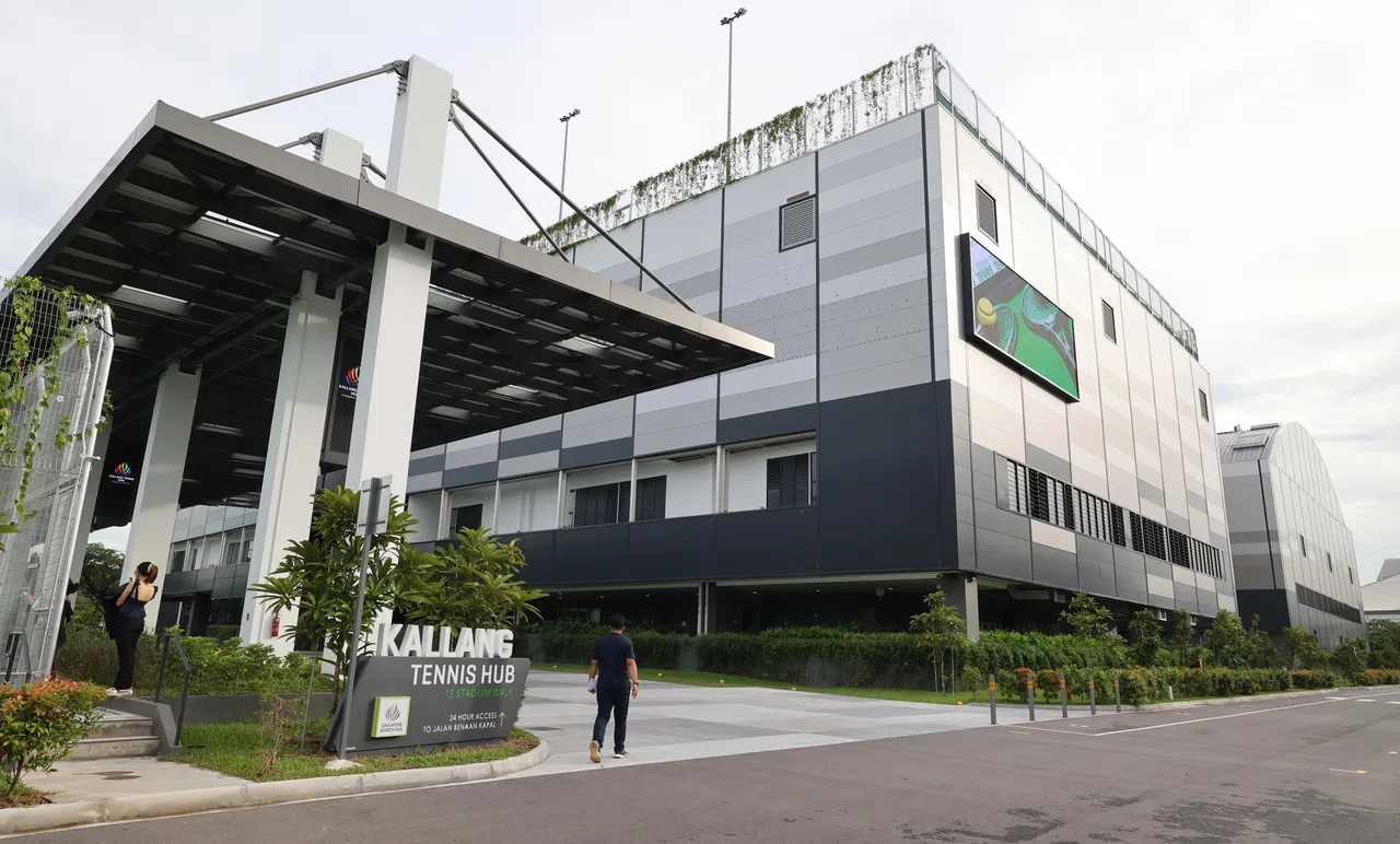 加冷网球中心外观。（邬福梁摄）