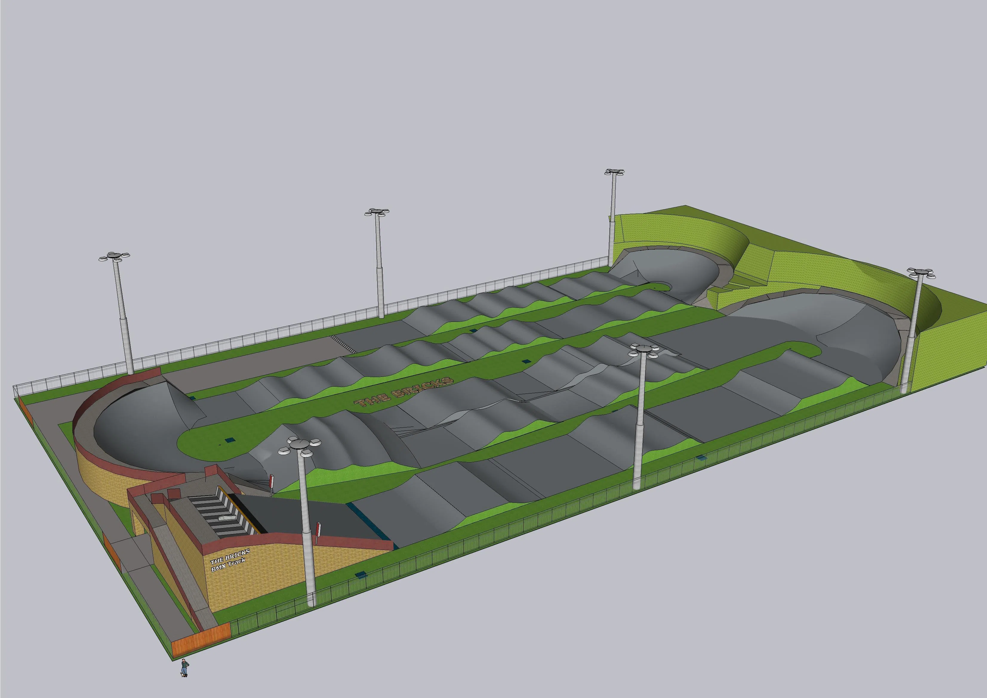 本地唯一的小轮车赛道正式动土，预计在2025年竣工。图为小轮车赛道的构想图。（新加坡脚踏车协会提供）