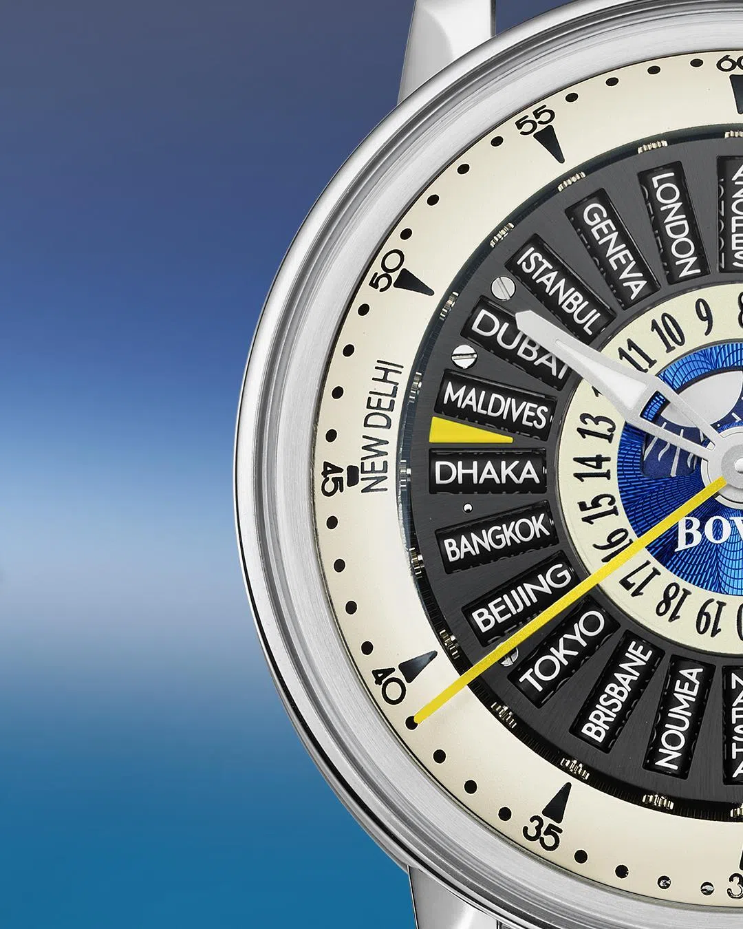 播威Récital 30被誉为“终极世界时腕表”，能在四种年度时区状态之间自由切换。（播威提供）