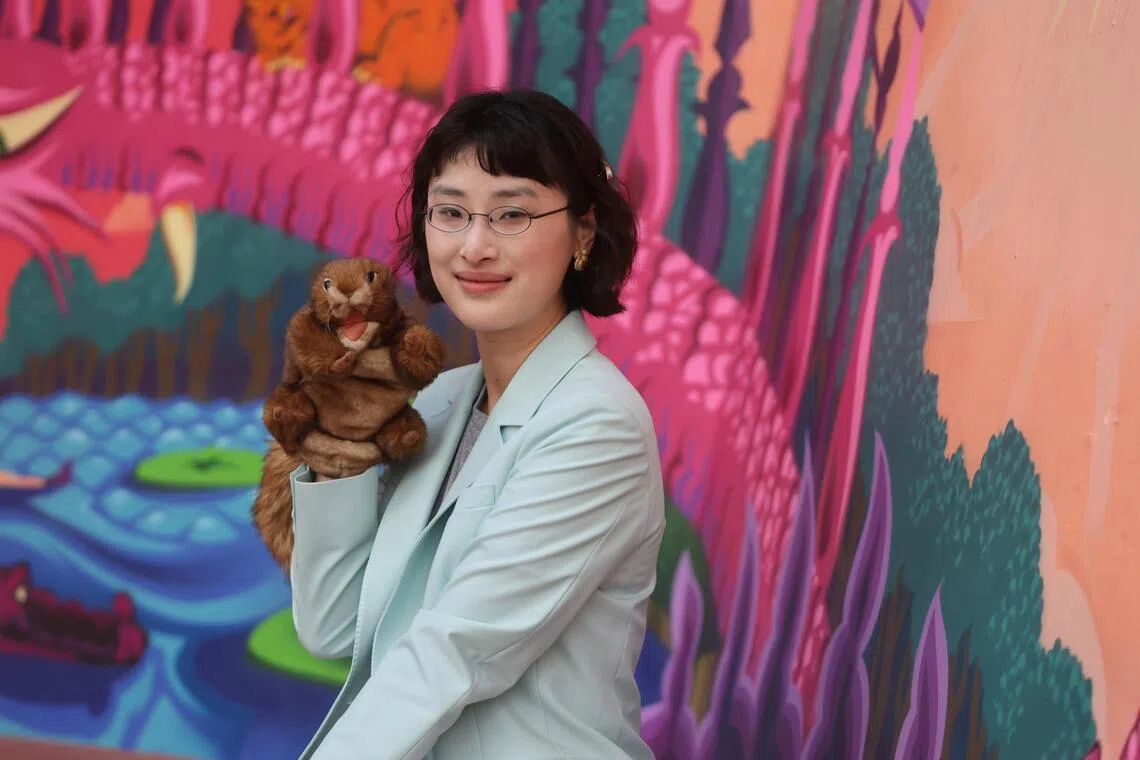 宋姝予的名字有“松鼠”的谐音，她珍惜自我延伸到世界的每个部分。（唐家鸿摄）