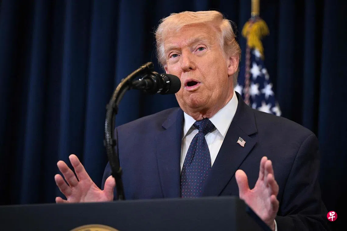 美国总统特朗普星期二称，有可能有条件同伊朗谈判。 （法新社）