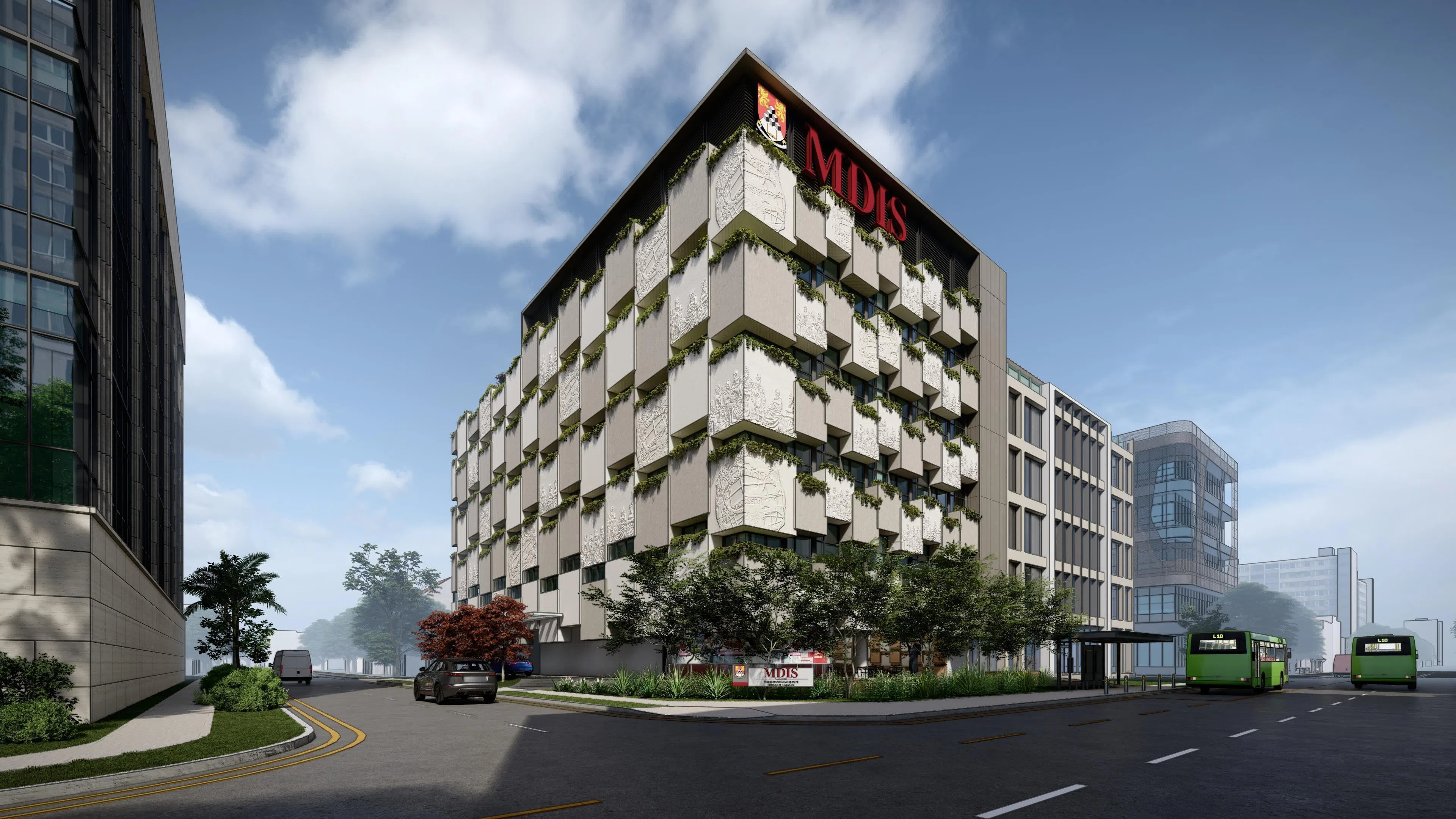 位于樟宜路的新校将继续为学生提供完善的学习设施。（新加坡管理发展学院提供构想图）