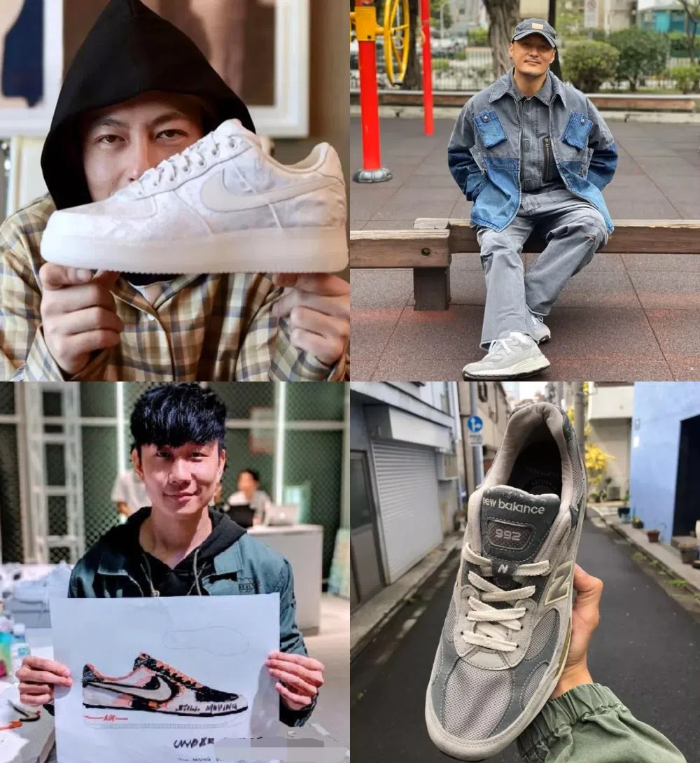 陈冠希、余文乐、林俊杰都是公认的鞋迷。（艺人社交媒体）