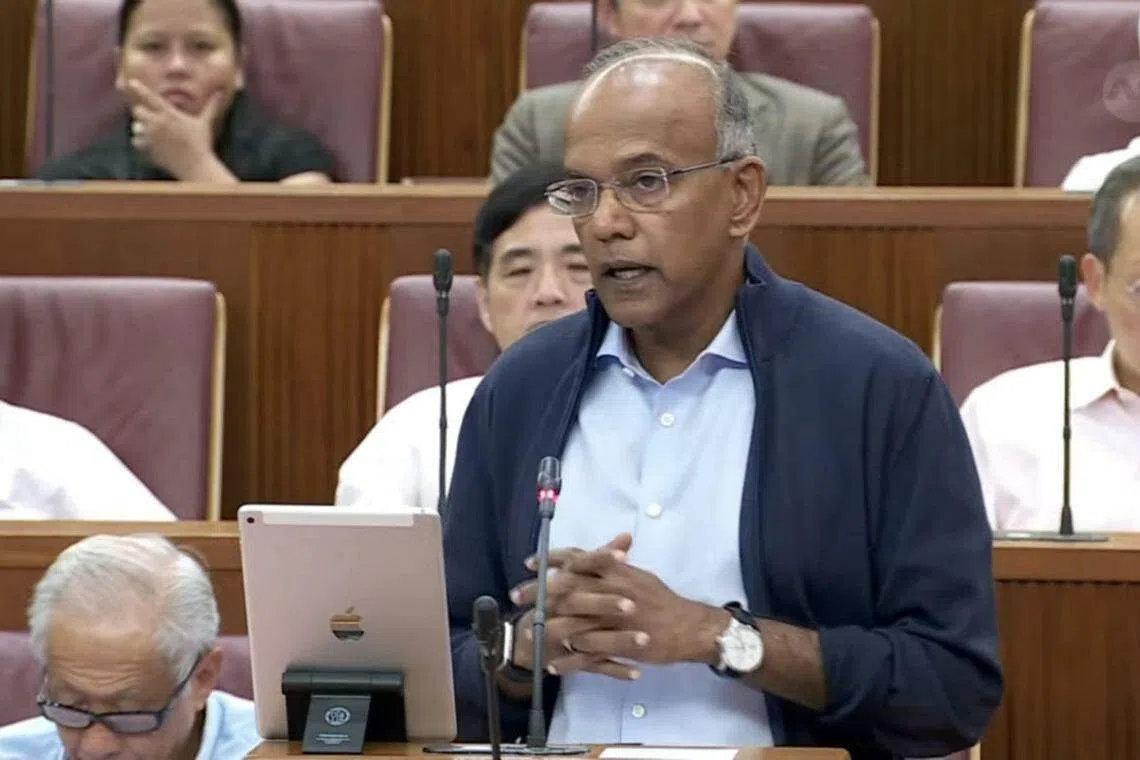 尚穆根透露，他主动回避任何与租住黑白洋房有关的讨论和决定，排除任何潜在利益冲突。（国会截屏）