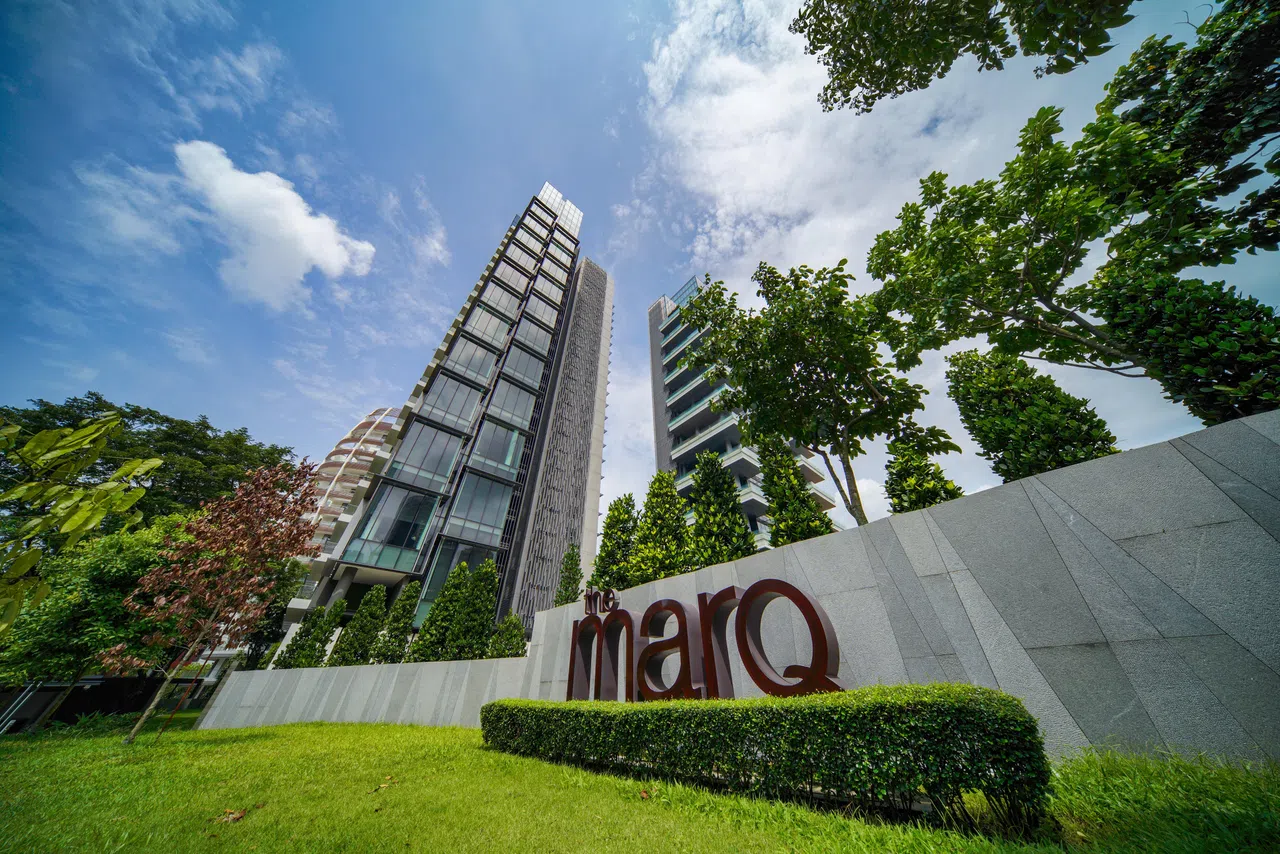 位于乌节路的The Marq on Paterson Hill，洗钱案被告之一王德海持有的The Marq的一个单位，据传在2024年以2500万元售出。（档案照片）