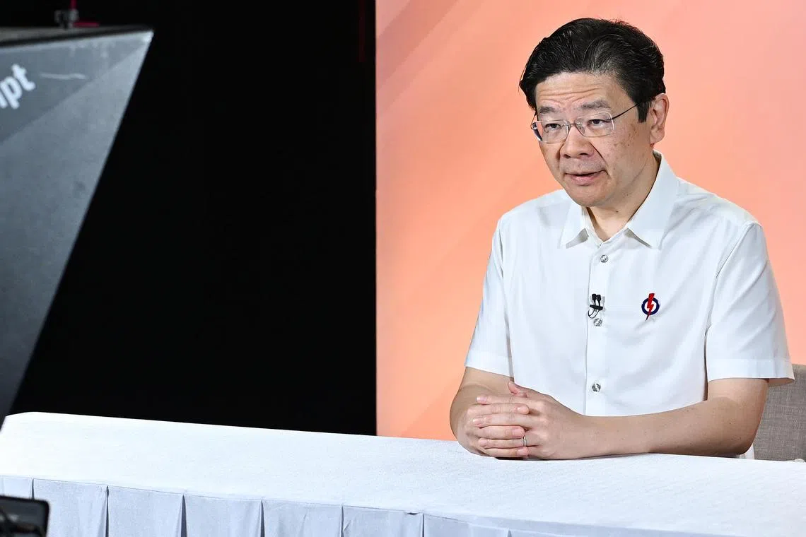 政党竞选广播的先后次序和时长，依据各政党派出的候选人数量而定。人民行动党竞选所有97个议席，分配到14分钟广播时间。图为行动党秘书长黄循财总理星期四在新传媒彩排时的照片。（海峡时报）