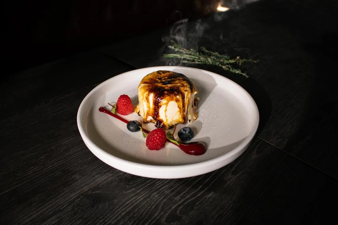 Barossa的新甜点烤布蕾芝士蛋糕。（餐馆提供）