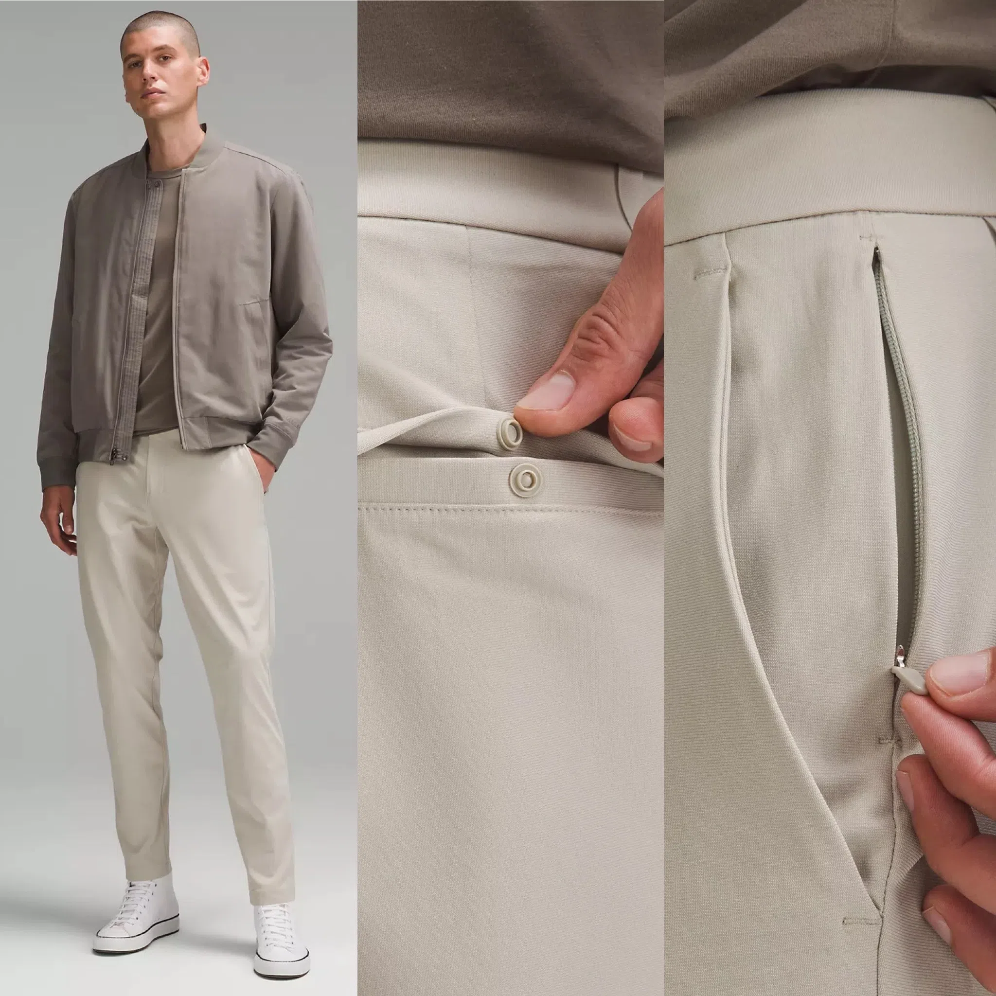 不让女性专美，Lululemon采用强调人体工学的“ABC科技”为男性开拓ABC系列休闲长裤。（品牌提供）