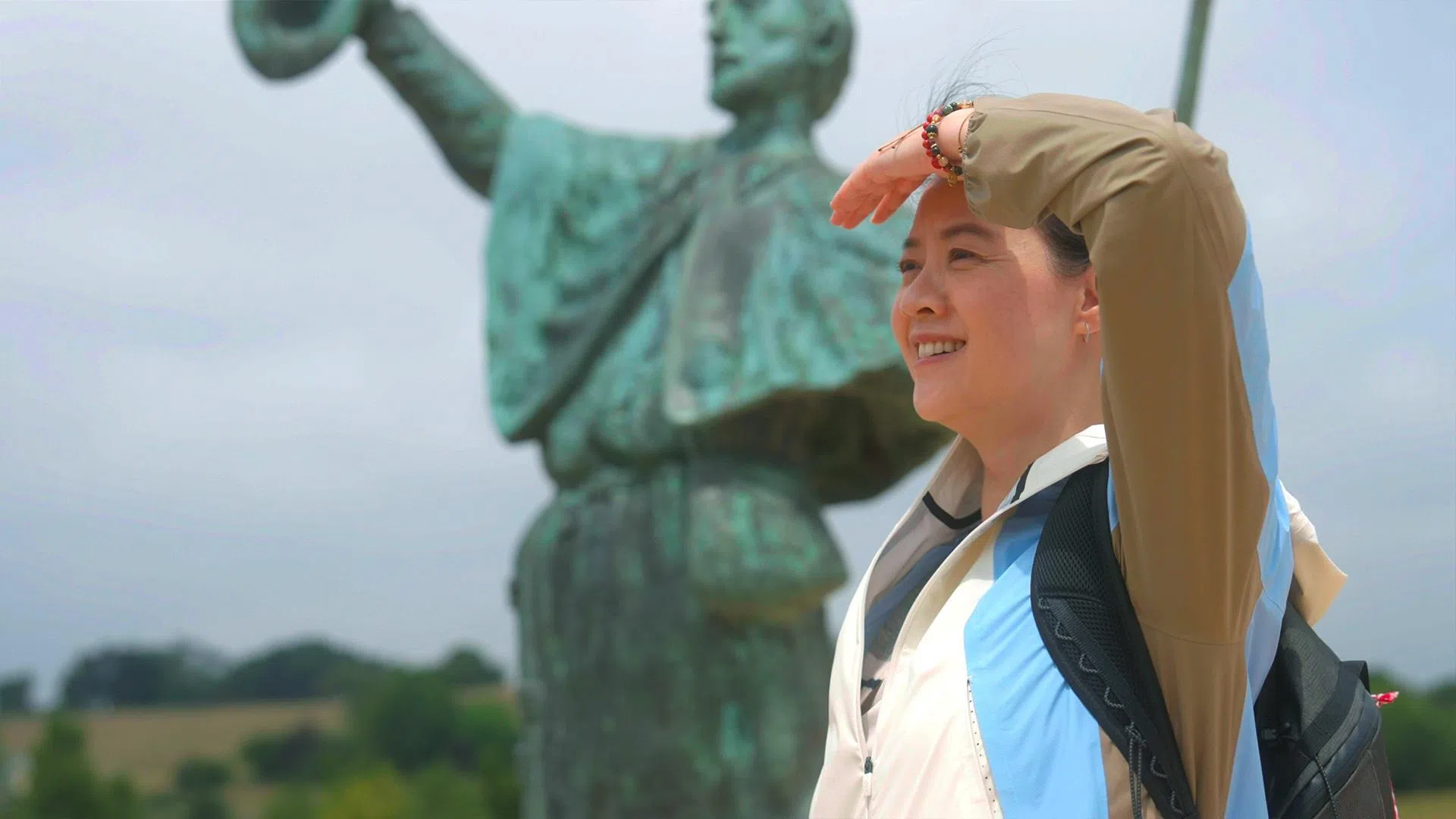 曾宝仪庆幸主持旅游节目《列车人生》，让她有机会到西班牙旅游，趁机休息。（新传媒提供）