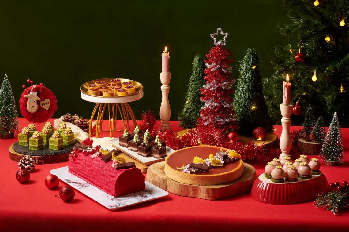 Rasel Catering和Kitkat合作，推出树桐蛋糕和精致甜点。（餐馆提供）