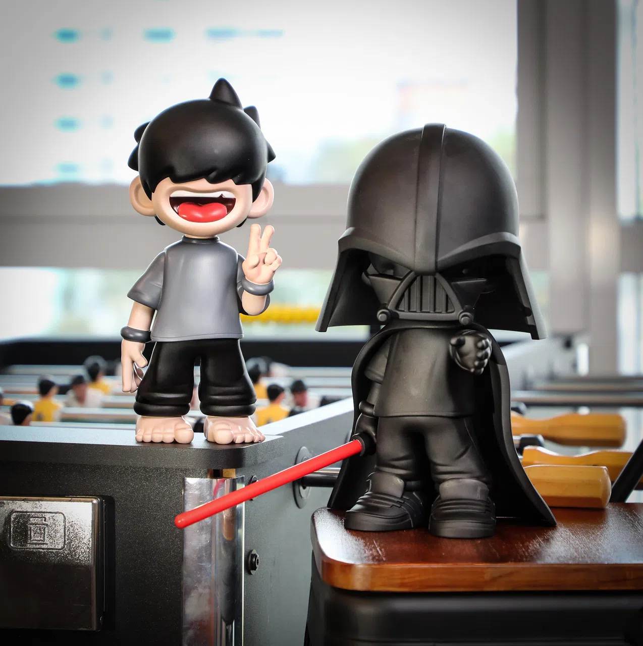 Mini:Boy系列目前有两款公仔。（张恺恩摄）