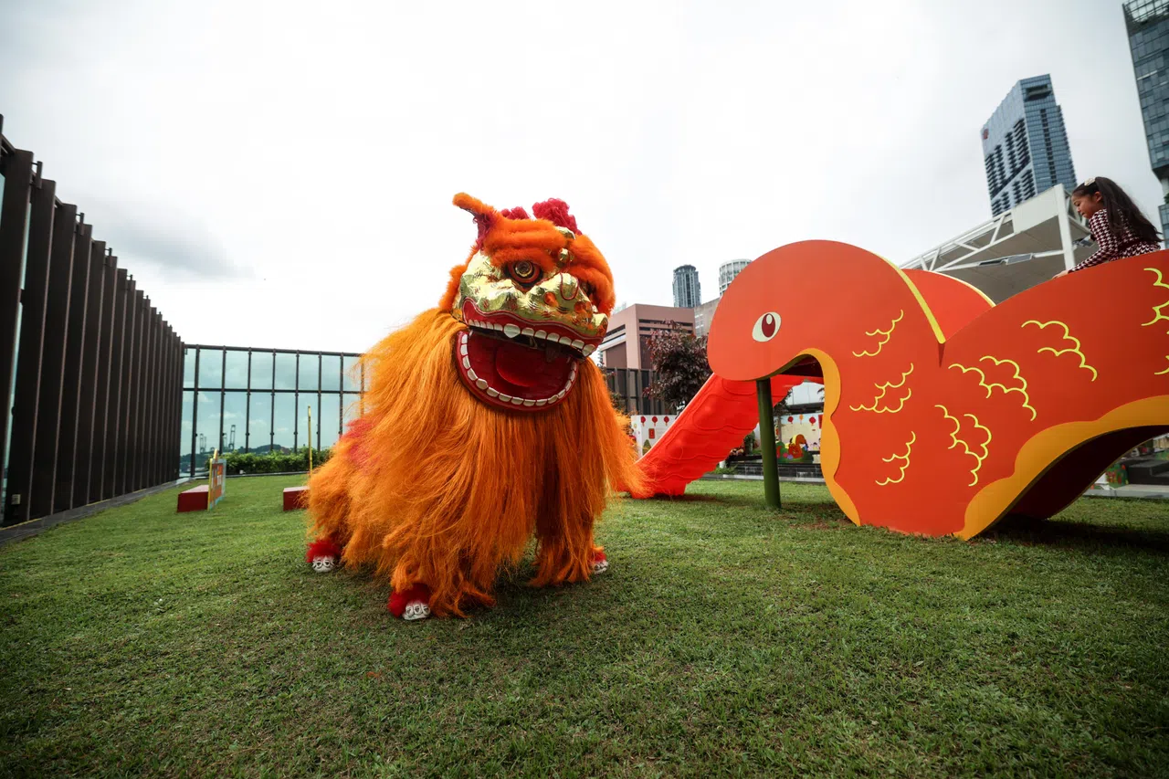 新加坡精武体育会将在于1月18日（星期六）新加坡华族文化中心一楼广场呈献《金狮闹春》，并分享北狮文化。（关俊威摄）