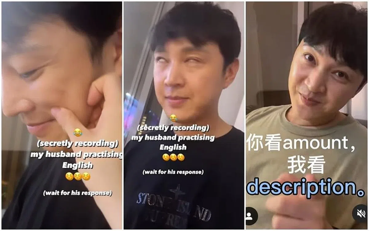 徐鸣杰一开始发现被偷拍会翻白眼，但后来已经司空见惯了。（截自艺人IG）