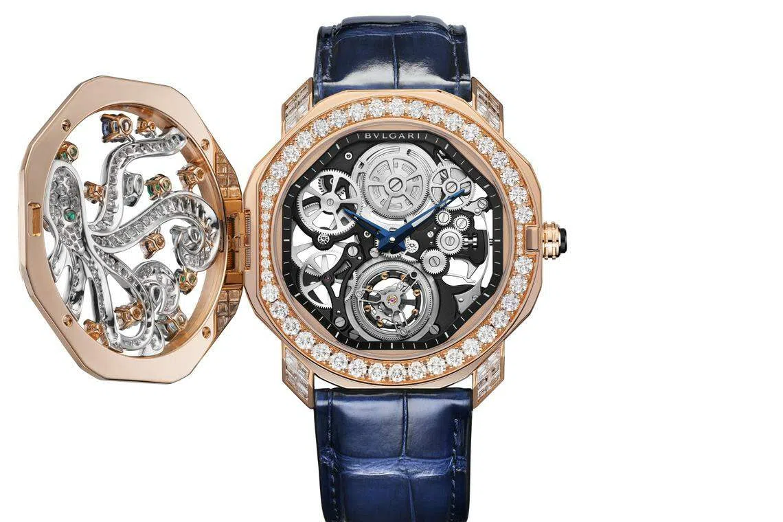 Octo Roma Cameo Imperiale神秘腕表配备铂金表盖，饰有罗马帝国皇帝的浮雕肖像。（品牌提供）