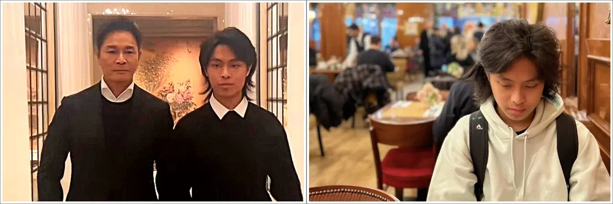 郭晋安（左图左）于2024年在社媒分享跟儿子郭令山一起出镜的视频。郭令山（右图）目前就读于英国皇家音乐学院。（互联网）