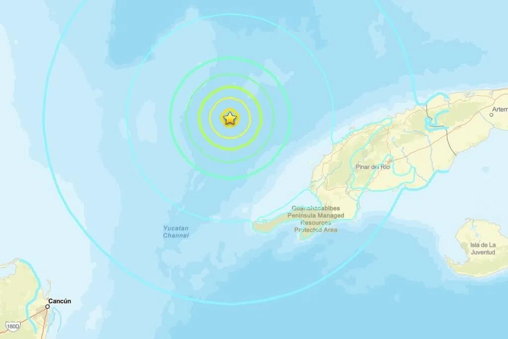 古巴西部海域发生6.1级地震 美国佛州墨西哥有震感