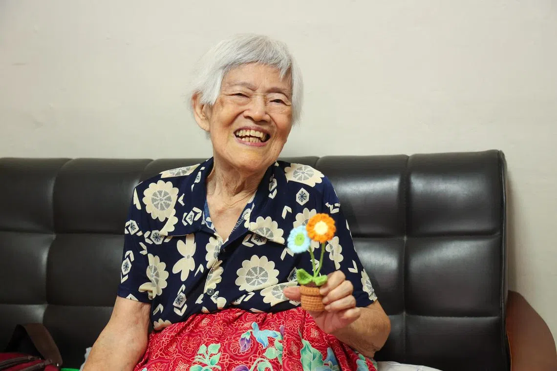 王克芳性格开朗，看淡生死，唯一挂念的是儿子。（邝启聪摄）