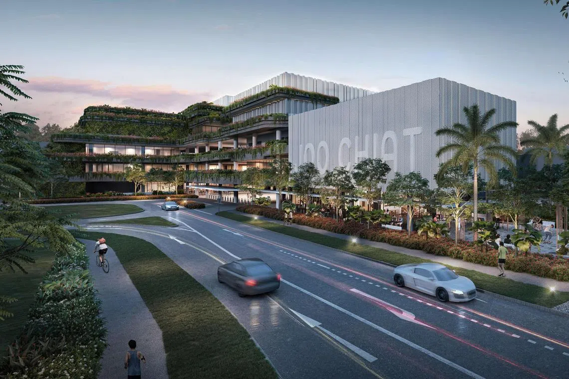 新的实乞纳南民众俱乐部外观构想图。（新加坡土地管理局提供）