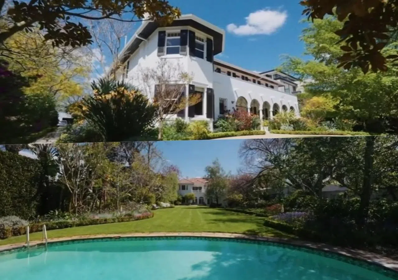 据澳媒报道，周董夫妇相中的庄园，建筑走地中海风格，但整栋房子应会被拆卸重建。（截图自7News脸书视频）