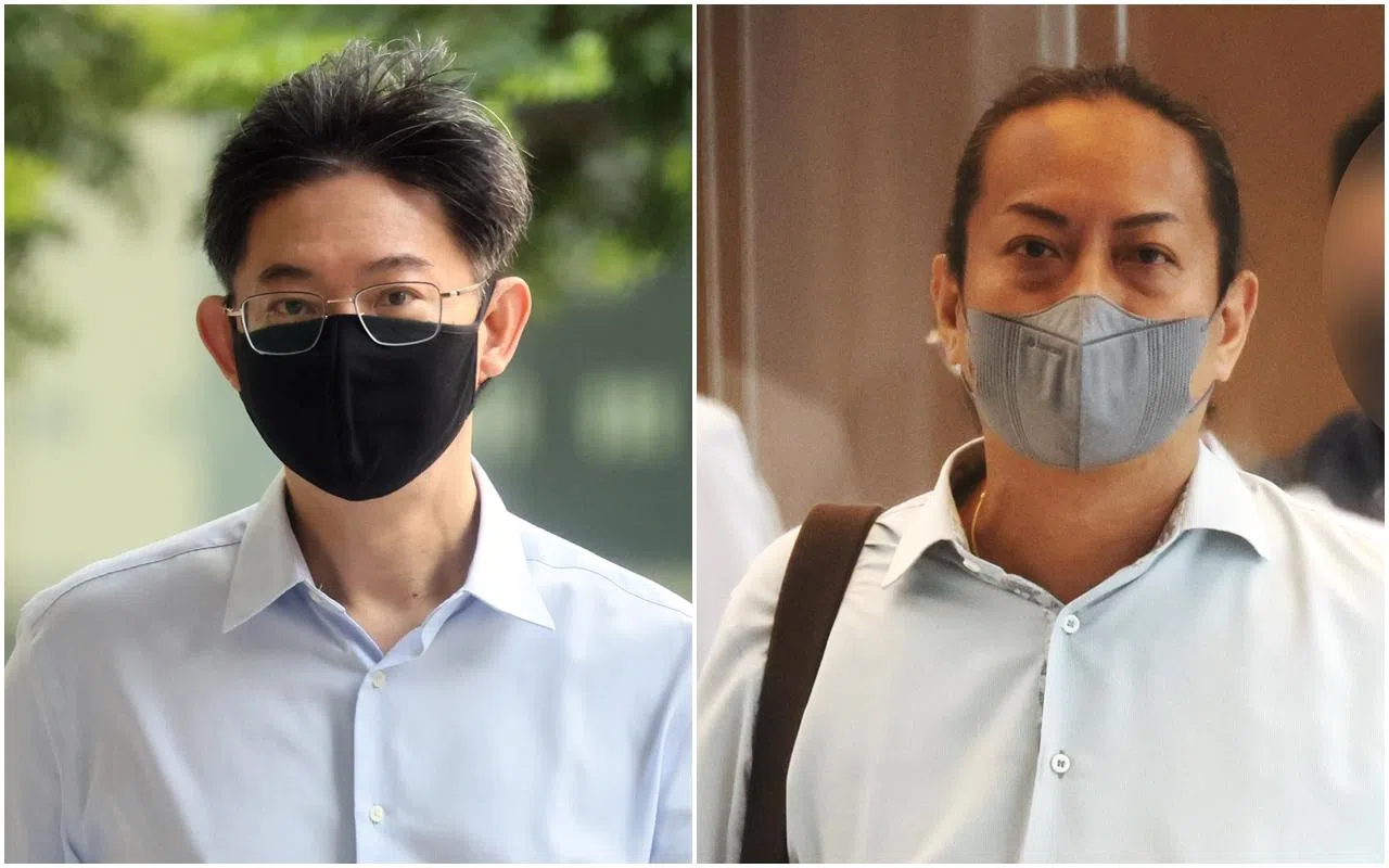 案发时，黄华荣（左）是大士垃圾焚化厂总经理，李友明则是环境局废物设施操作与管理署署长。他们各被控一项抵触工作场所安全与卫生法令的罪名。（档案照片）