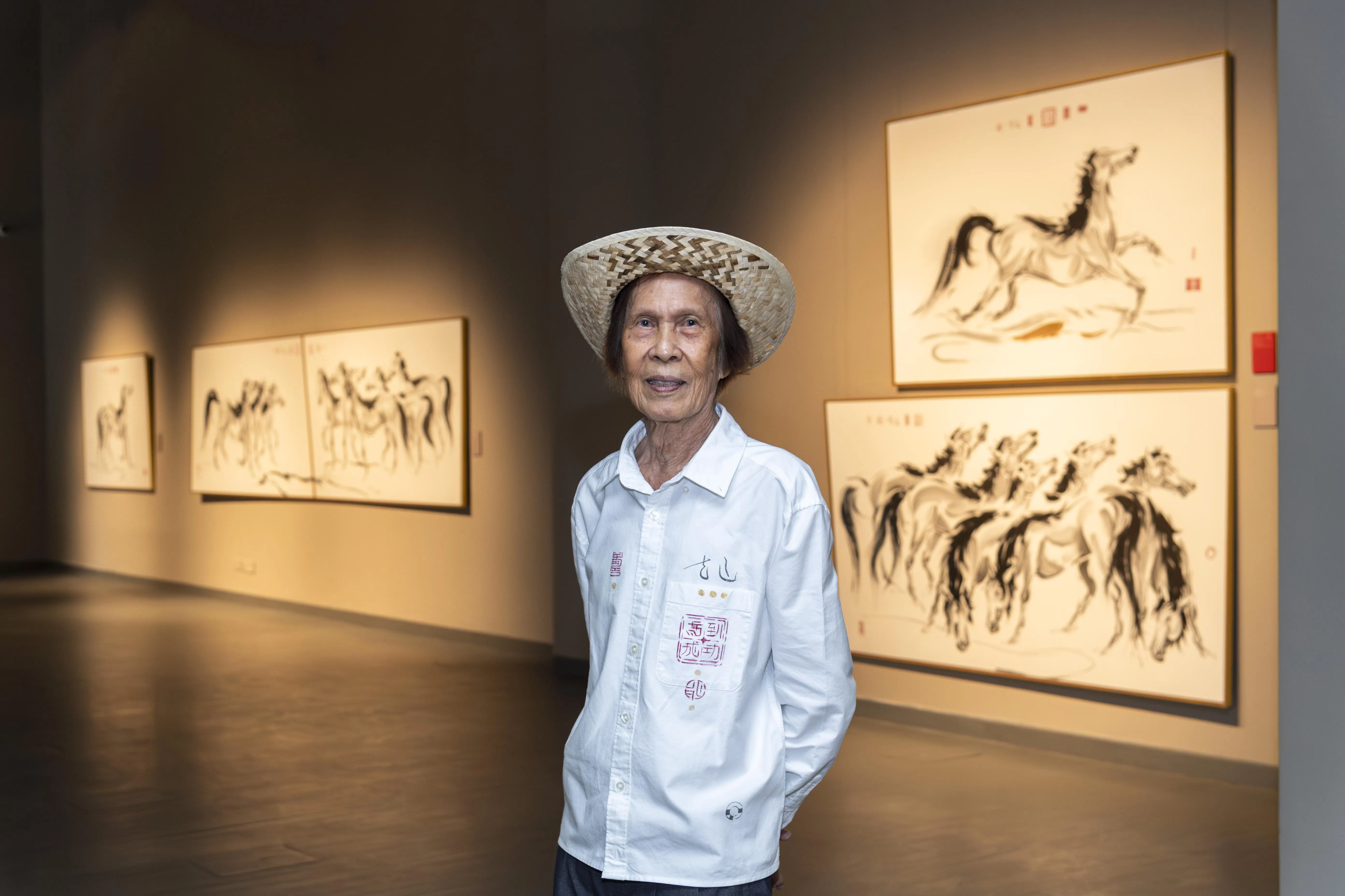 郑志道回母校南艺举办第11次个展“墨韵追风”。（南洋艺术学院提供）