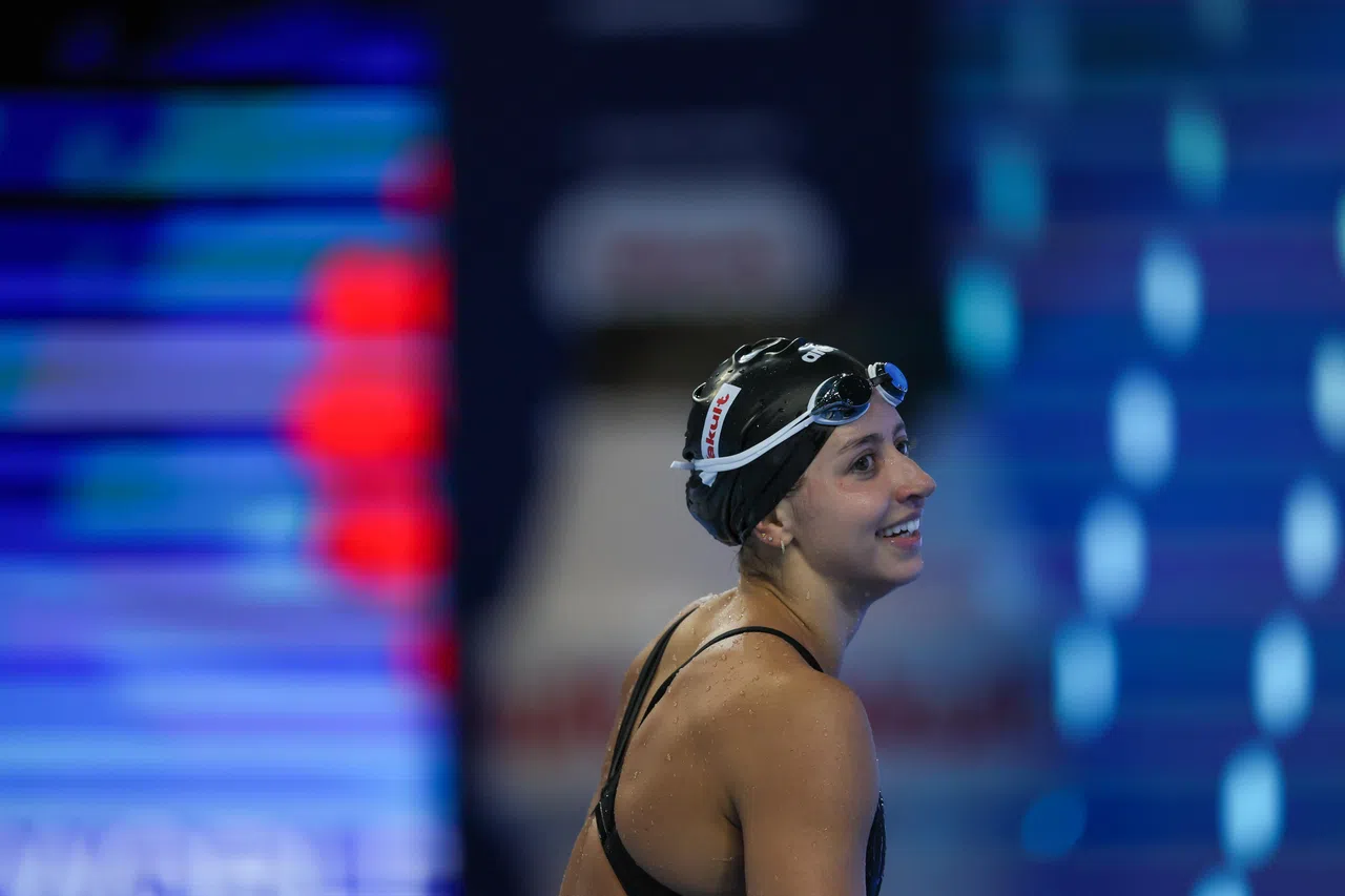 凯特·道格拉斯成为这一天唯一打破赛会纪录的选手。（张俊杰摄）