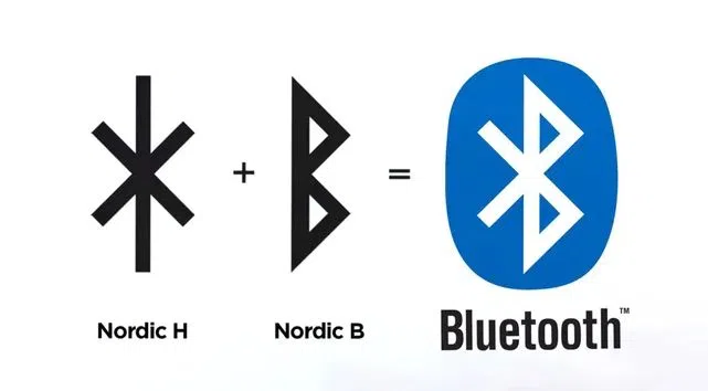 蓝牙标志由北欧字母H、B组成，为纪念“蓝牙国王”Harald Bluetooth。（互联网）