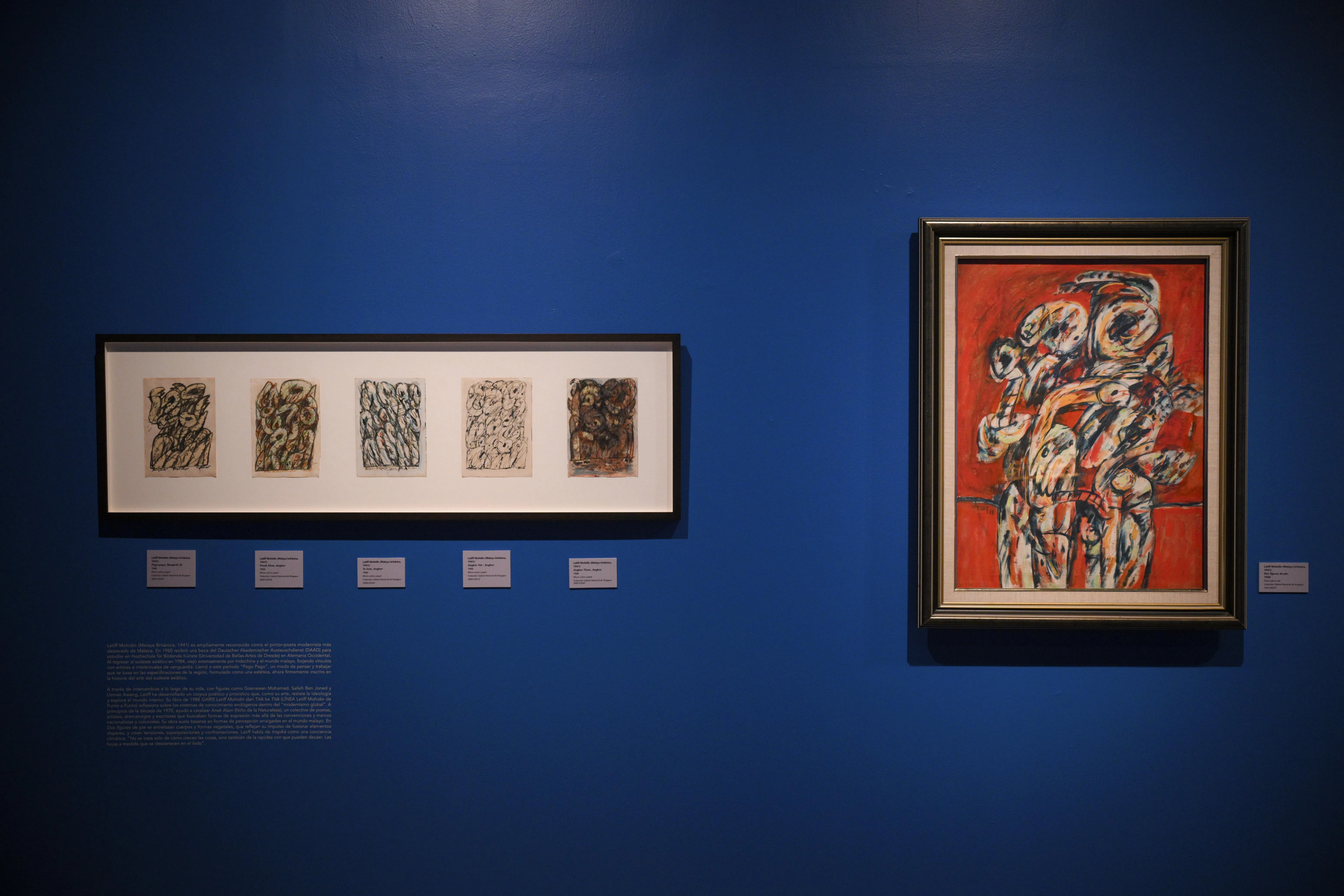 展览介绍东南亚艺术家给墨西哥观众认识，比如马来西亚拉蒂夫·莫希丁的作品。（海峡时报）