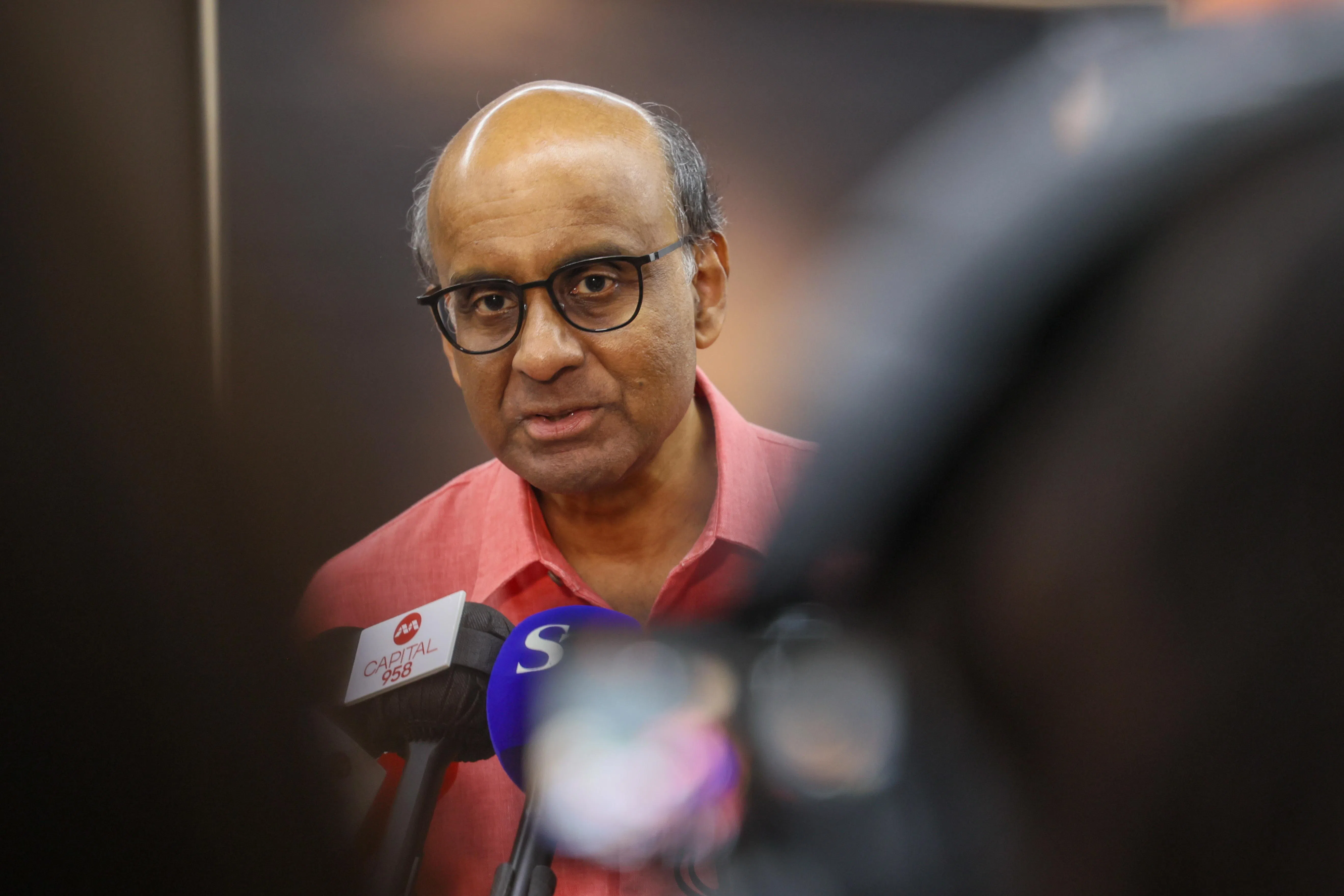 总统候选人、前国务资政尚达曼。（卓祾祎摄）