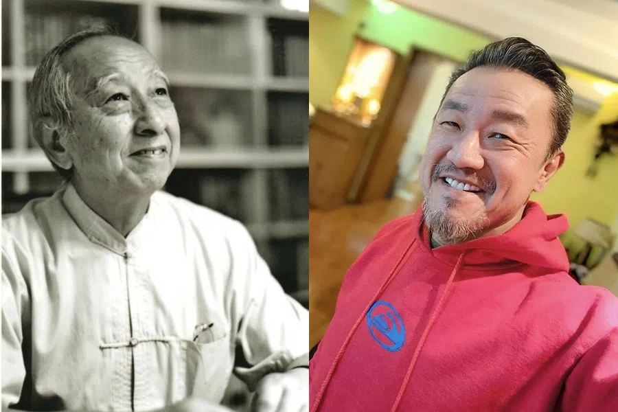 台湾灵异节目打造出不少“鬼王”，其中包括已故作家司马中原（左）及男艺人陈为民。（互联网）