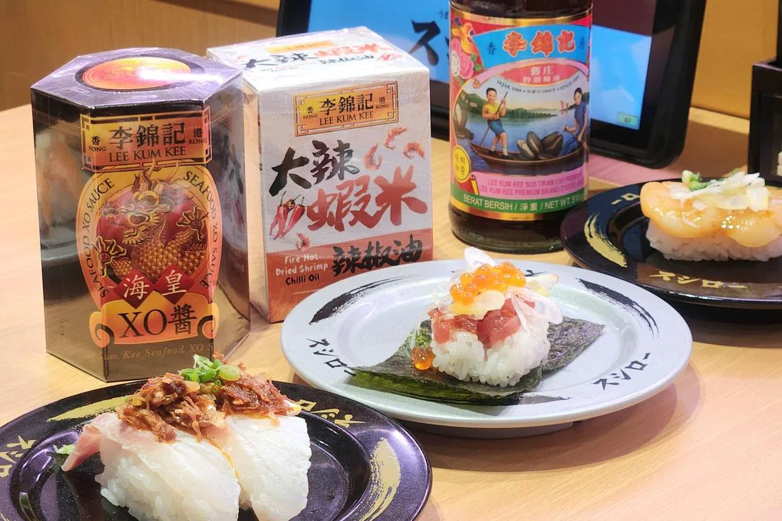 Sushiro和李锦记合作推出三款寿司。（陈爱薇摄）