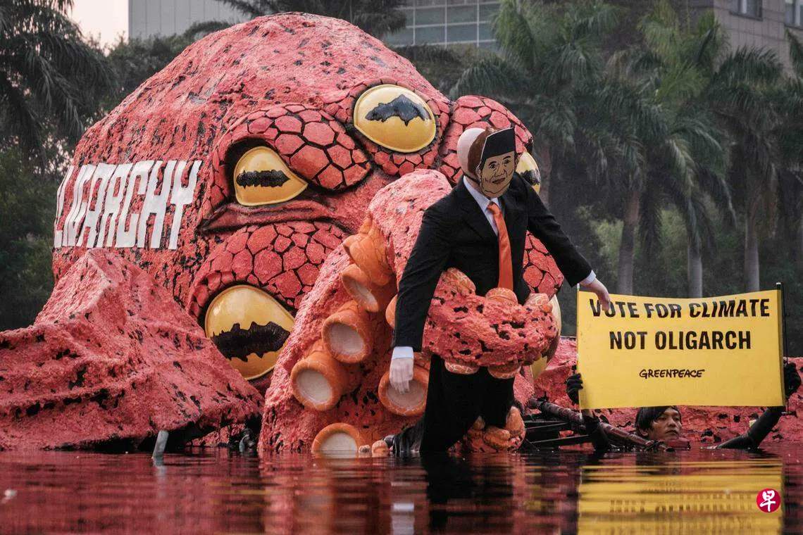 印尼环保组织示威要求总统候选人关注环境课题| 联合早报