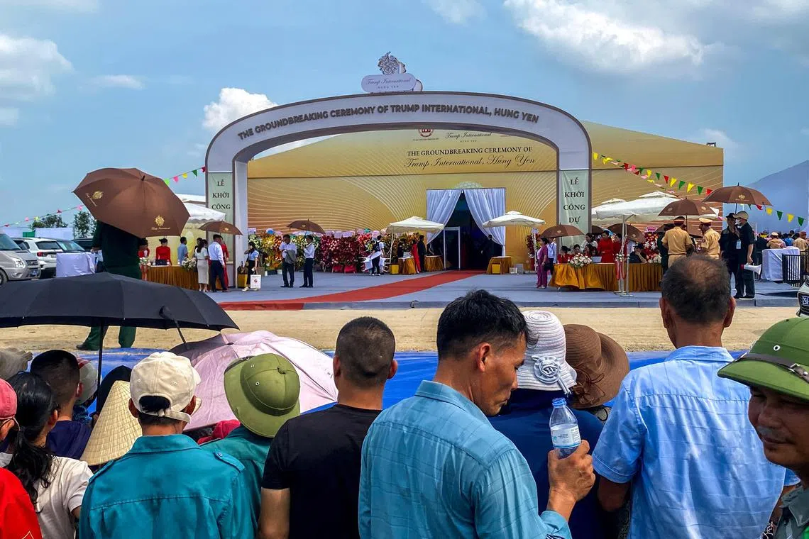 特朗普集团越南高尔夫球场综合开发项目正式动土| 联合早报