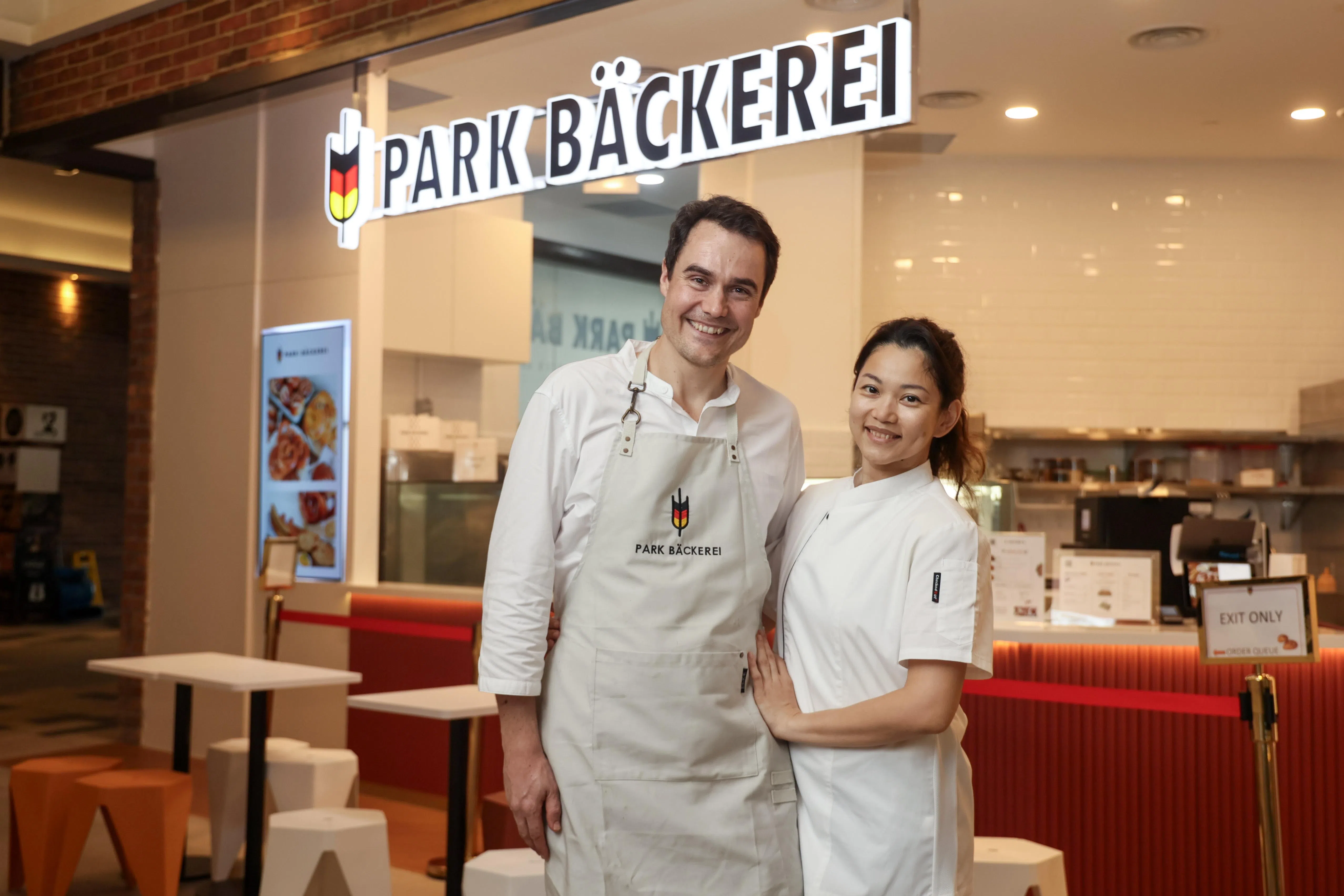 贝勒普施跟太太珍创办Park Backerei面包店。（卓祾祎摄）