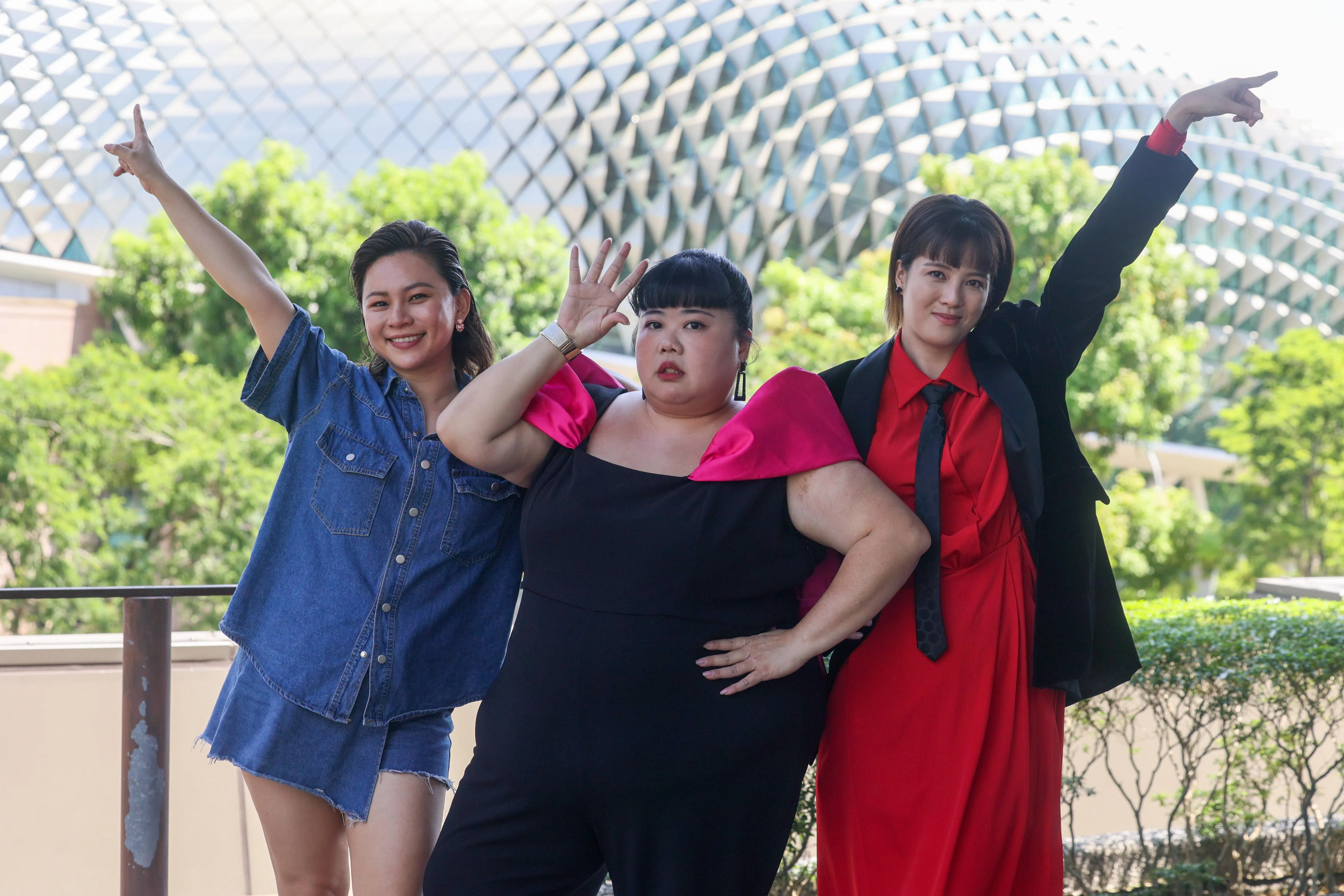 《巨舞霸》讲述大尺码女孩的故事，凯丽（左起）、林茜茜和郑颖在剧中饰演舞蹈员。（档案照）