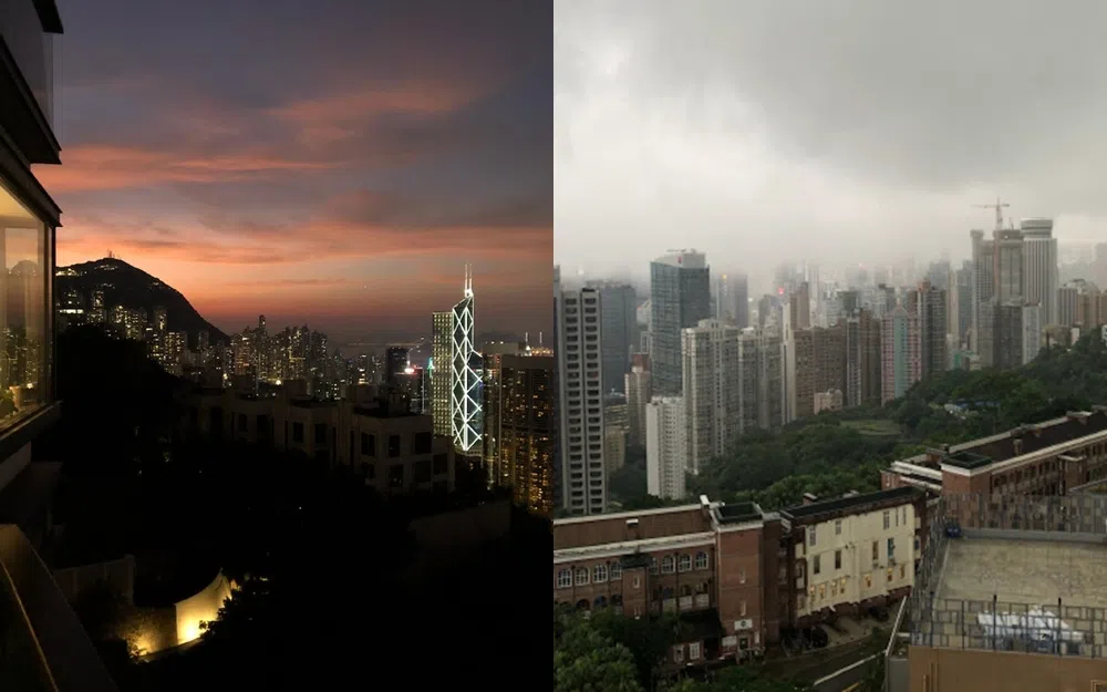 谭咏麟的豪宅居高临下，白天和夜间的景色一流。（取自谭咏麟微博）