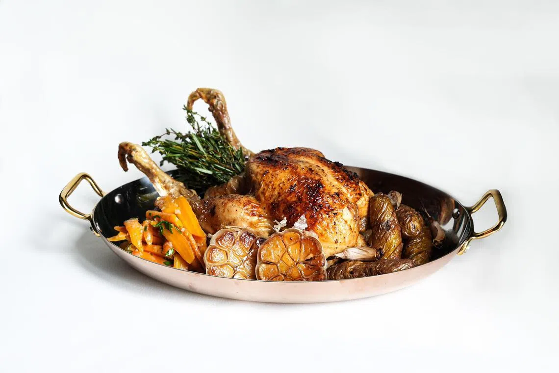 The Plump Frenchman的法式烤鸡鲜嫩多汁。（档案照）