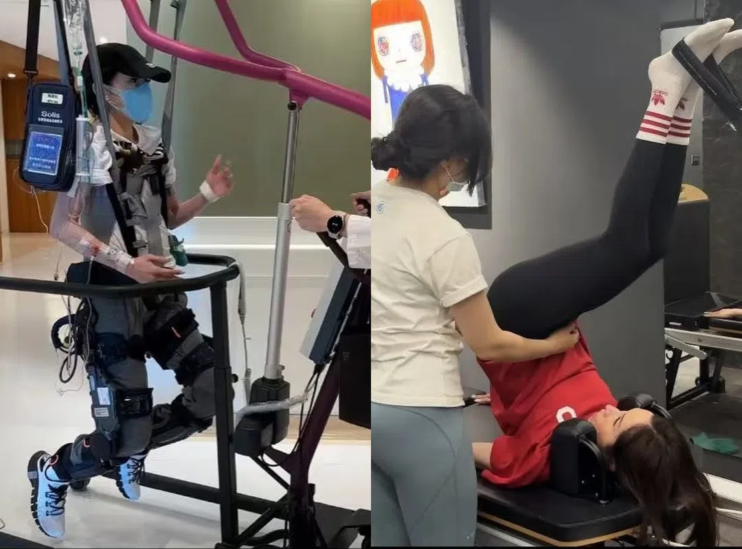 萧亚轩每天进行两到六小时的复健和训练。（取自萧亚轩IG）