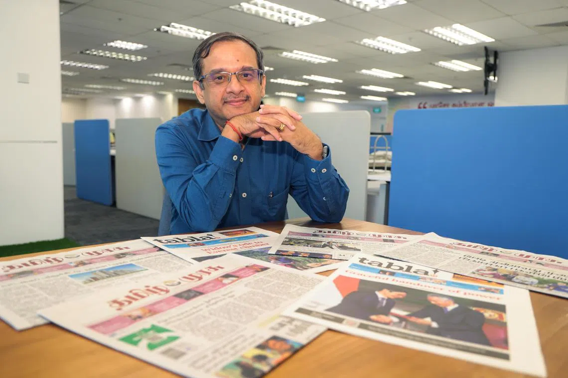 《淡米尔之声》总编辑拉贾瑟伽坚信，他们的报纸能够继续办下去，因为淡米尔语仍是我国的官方语言之一，并在所有学校教授。（李冠卫摄）